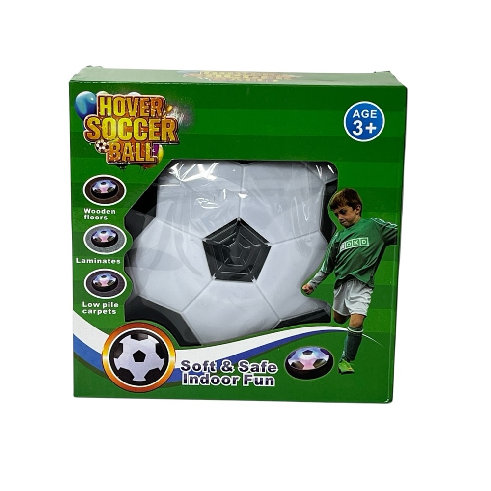 Hover Indoor Soccer Ball Floats On A Cushion Of Air Age 3+ LED Lights‎